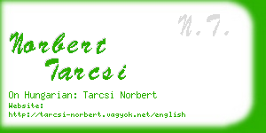 norbert tarcsi business card